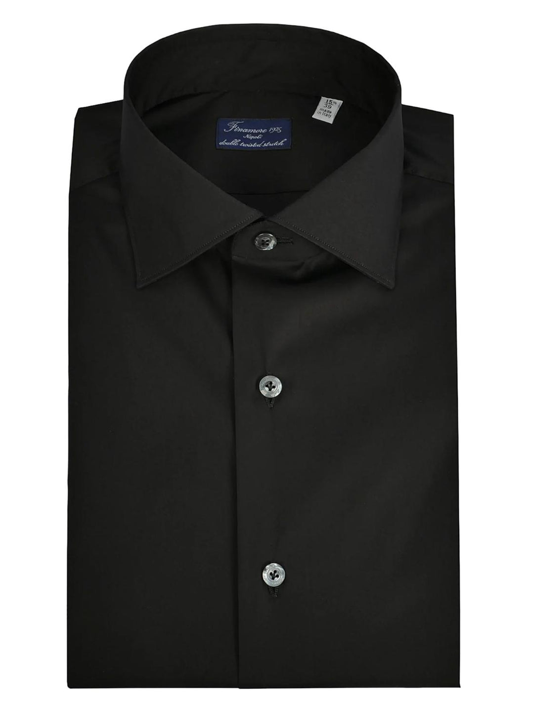 Finamore Napoli Eduardo-72% katoen, 26% polyamide, 2% elasthaan-HEREN SHIRTS-Antraciet