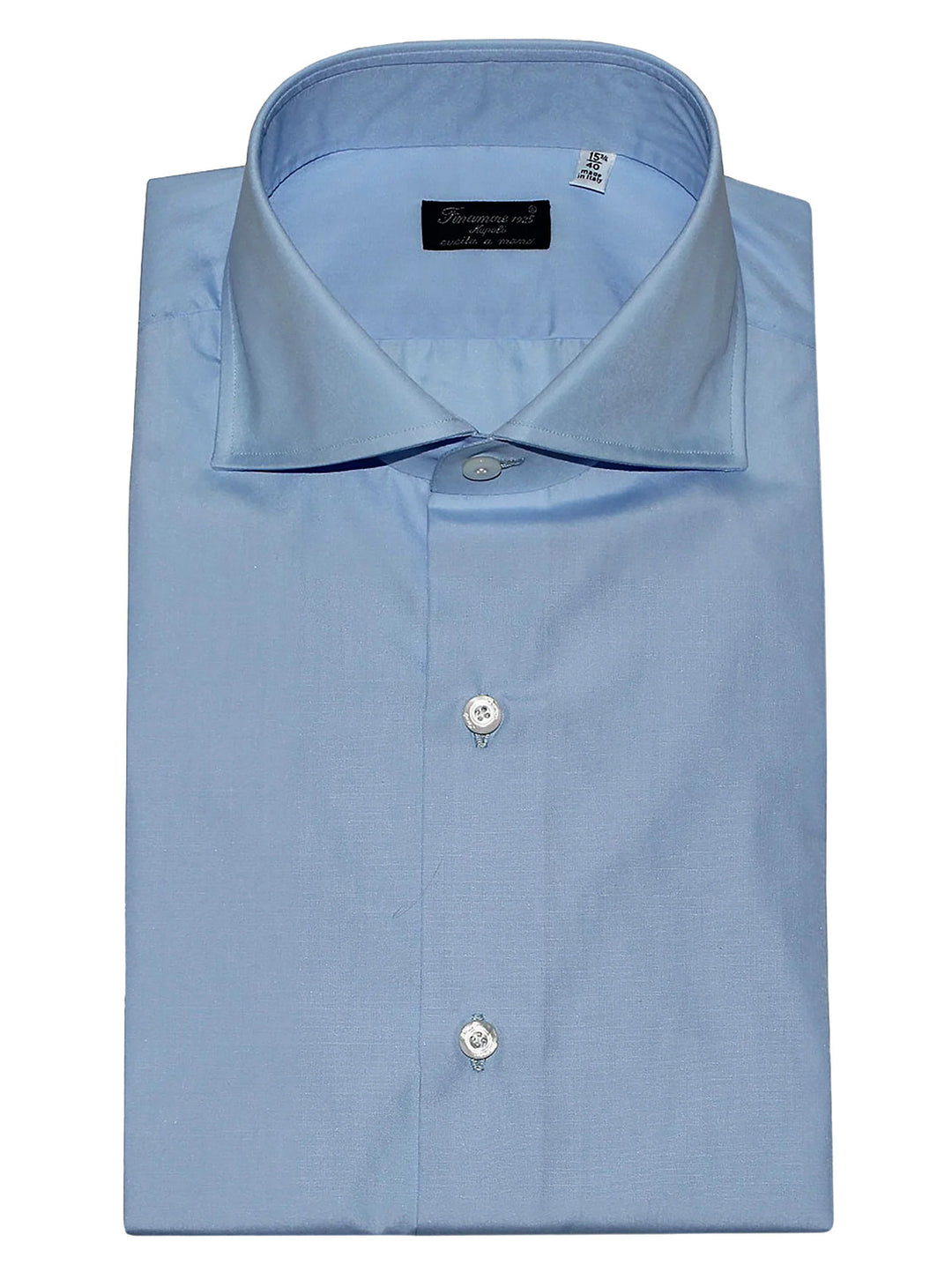 Finamore Napoli Regular Fit Shirt – Blauw-100% katoen-HEREN SHIRTS-Blauw