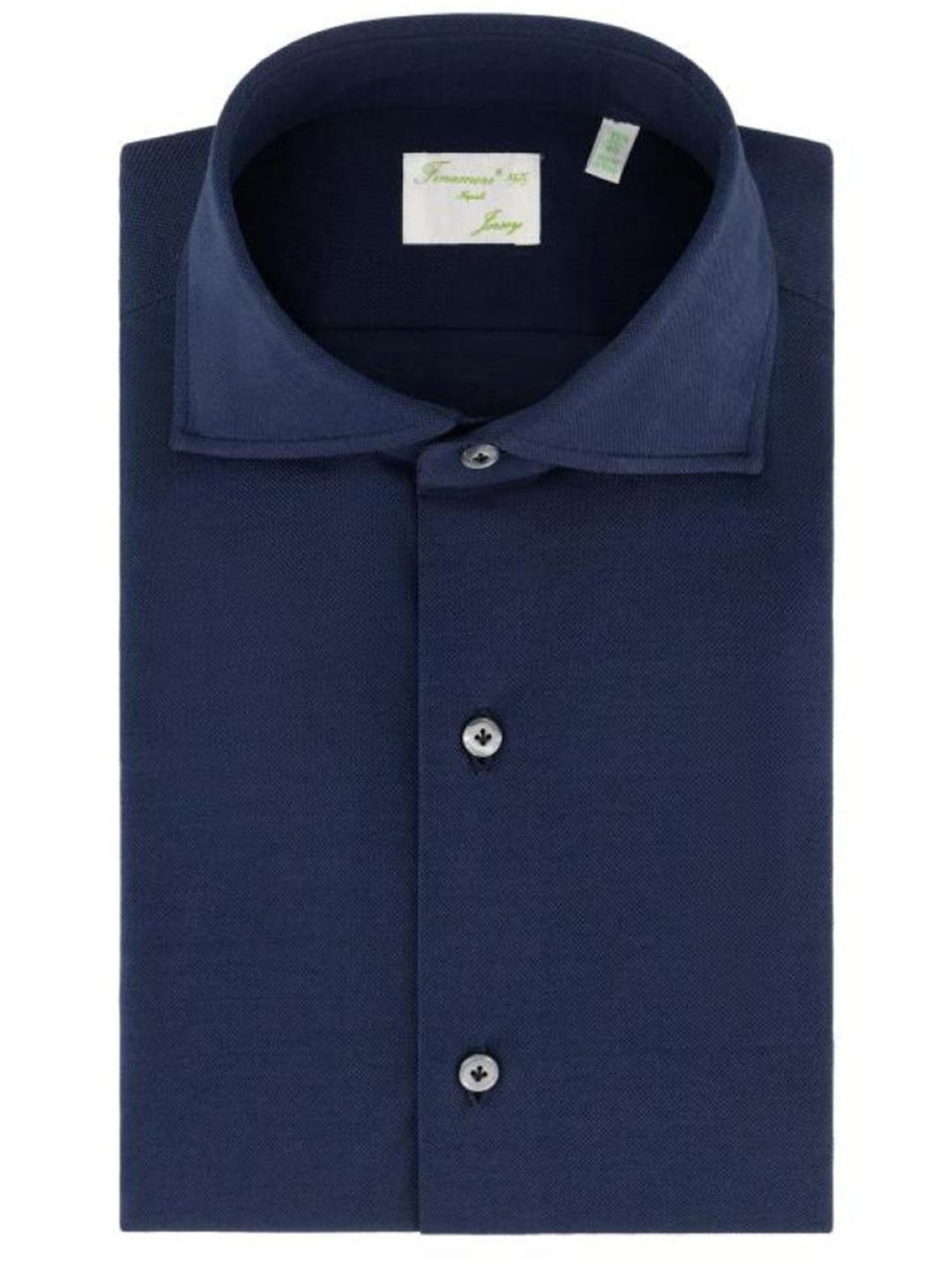 Finamore shirt Napoli Luigi-100% katoen-HEREN SHIRTS-Blauw