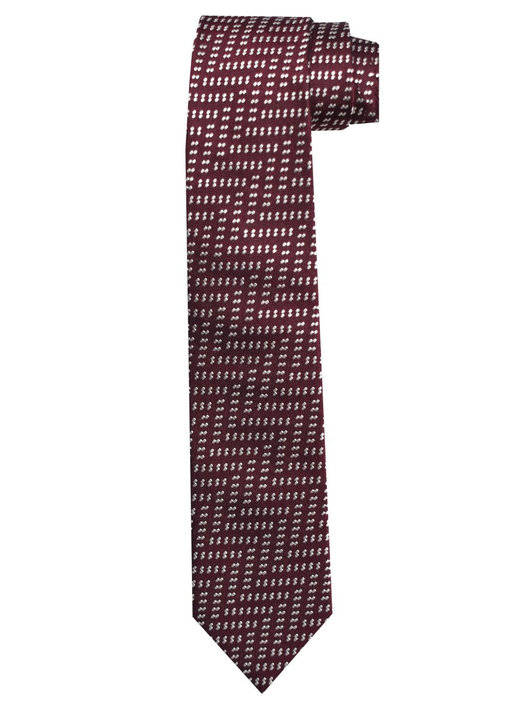 Frenk stropdas-100% zijde-HEREN DAS/ STRIK/POCHETTE-Bordeaux