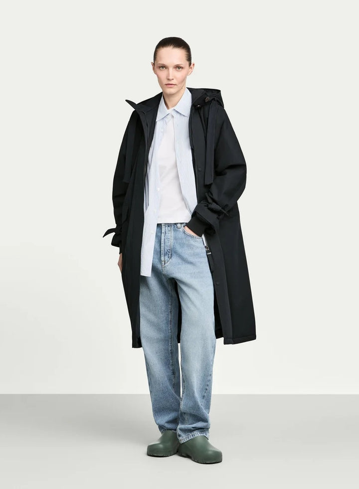 g-lab LIVIA Jas – Blauw-62% katoen, 38% polyester<br />Voering: 100% polyester-DAMES JASSEN & JACKS-Blauw