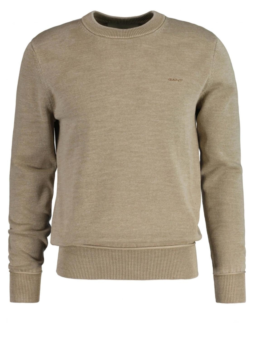 GANT pullover ronde hals-60% linnen, 30% katoen, 10% zijde-HEREN TRUIEN & VESTEN-Beige