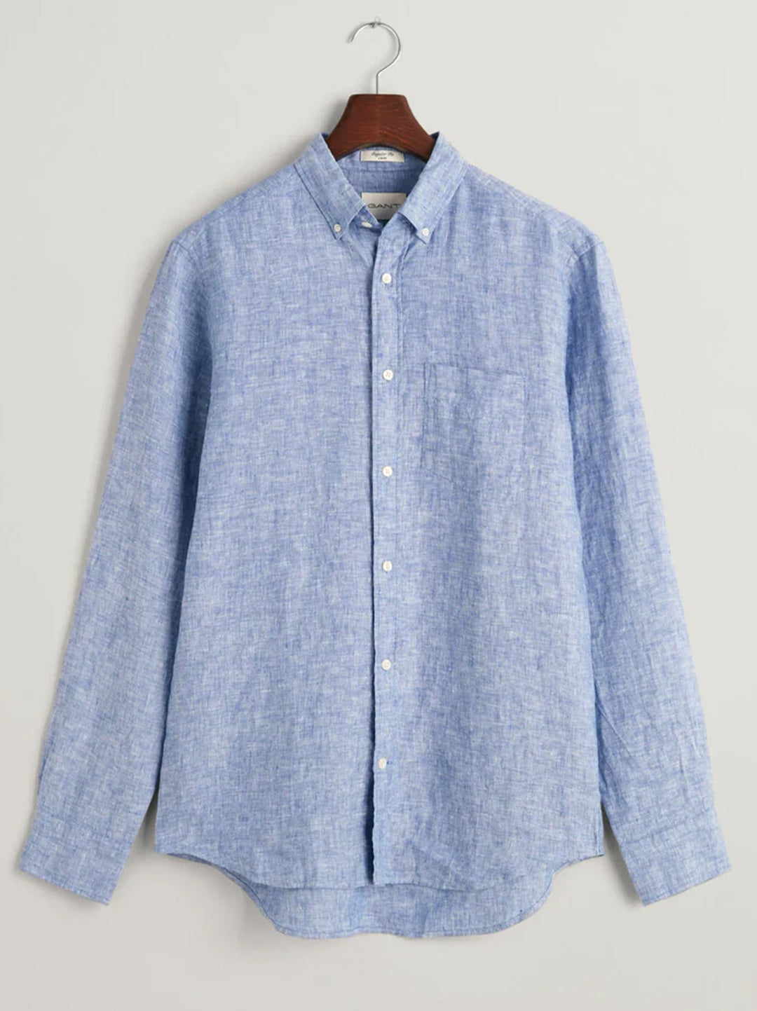 GANT Regular fit linnen overhemd-100% linnen-HEREN SHIRTS-Blauw