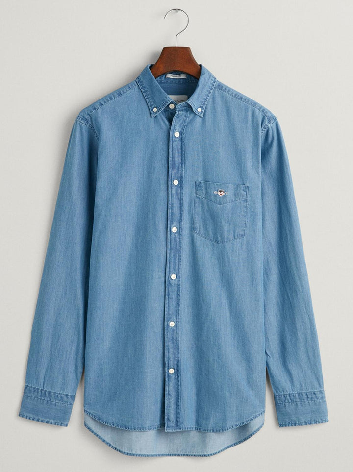 GANT regular fit overhemd-100% katoen-HEREN SHIRTS-Blauw