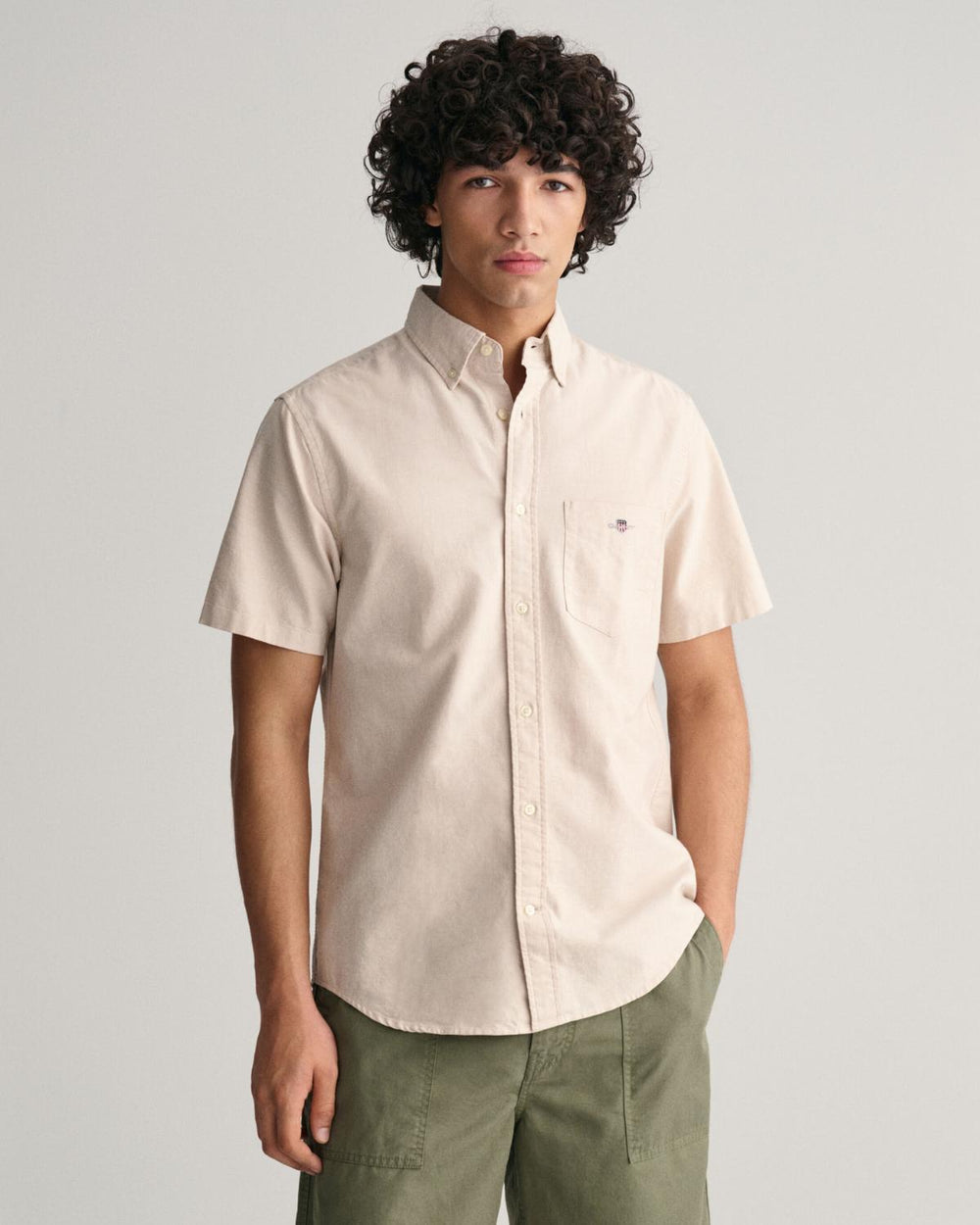 GANT regular fit Oxford shirt-100% katoen-HEREN SHIRTS-Beige