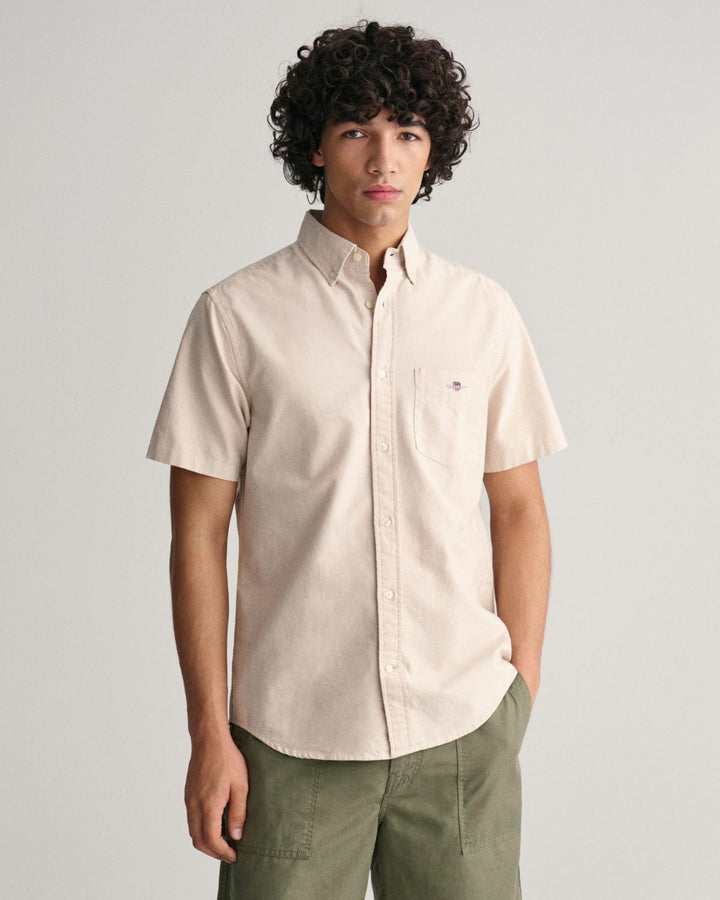 GANT regular fit Oxford shirt-100% katoen-HEREN SHIRTS-Beige