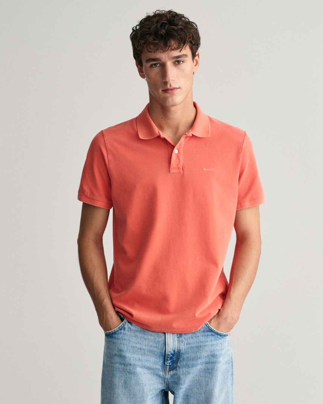 GANT sunfaded pique polo-100% katoen-HEREN POLO'S & T-SHIRTS-Oranje