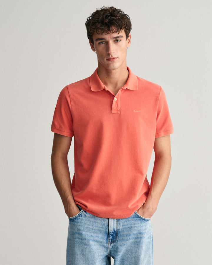 GANT sunfaded pique polo-100% katoen-HEREN POLO'S & T-SHIRTS-Oranje