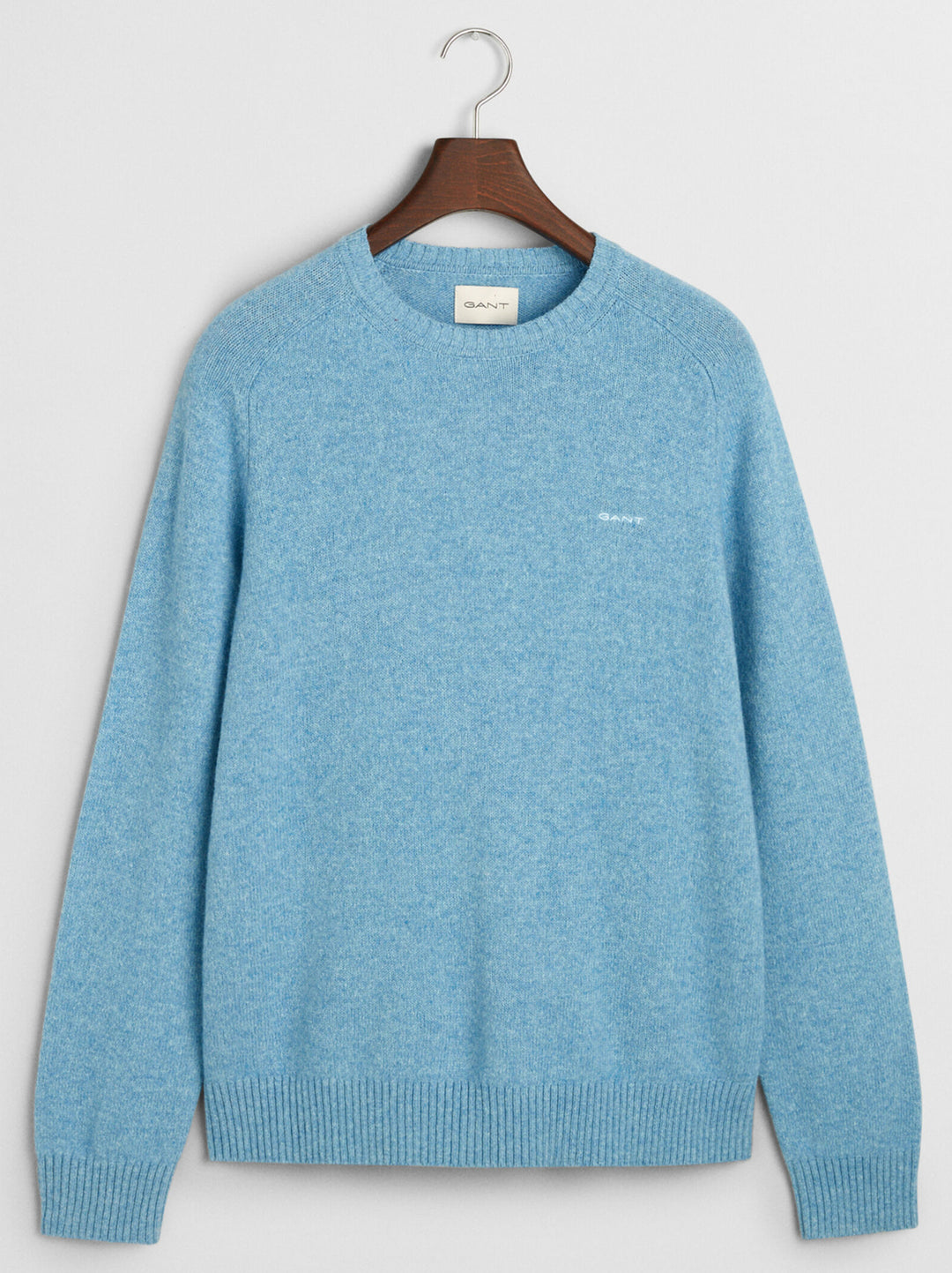 GANT trui met ronde hals van wolmix-Materiaal: 40% wol, 30% katoen, 15% alpacawol, 15% polyamide-HEREN TRUIEN & VESTEN-Bl