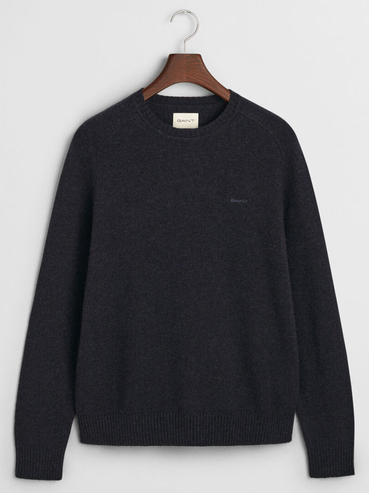 GANT trui met ronde hals van wolmix-Materiaal: 40% wol, 30% katoen, 15% alpacawol, 15% polyamide-HEREN TRUIEN & VESTEN-Bl