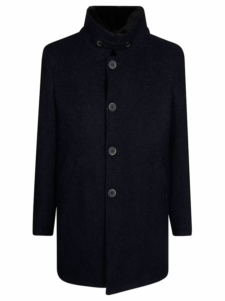 Gimo’s Wollen Jas – Blauw-34% wol, 22% polyamide, 31% polyester, 13% modaal-HEREN JASSEN & JACKS-Blauw