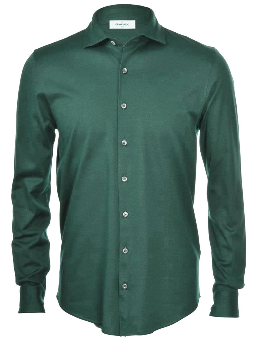 Gran Sasso casual shirt groen-100% katoen-HEREN SHIRTS-Groen
