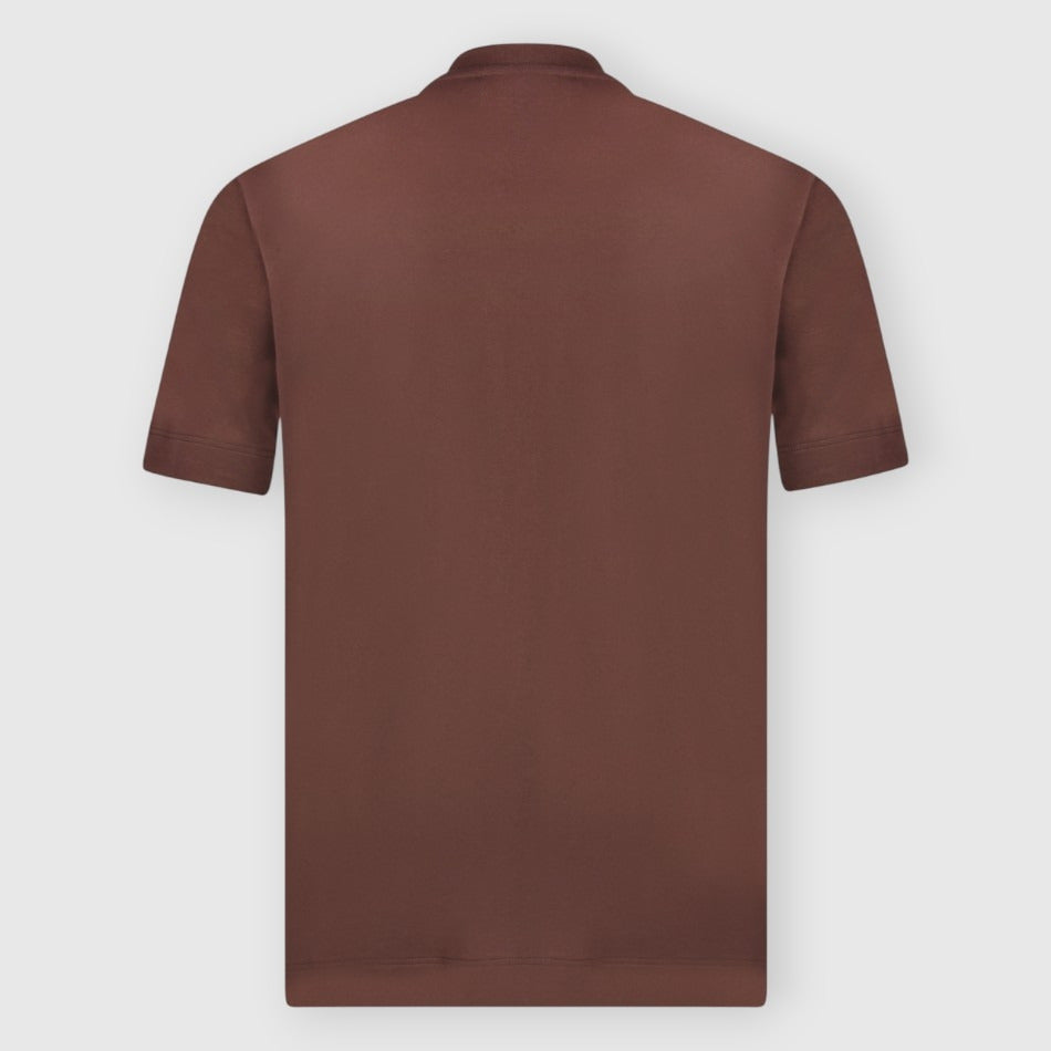 Gran Sasso Interlock pima cotton T-shirt – Bruin-100% katoen-HEREN POLO'S & T-SHIRTS-Bruin