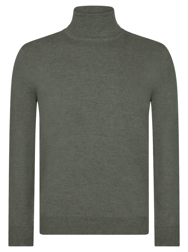 Gran Sasso Merino Extrafine Polo Trui – Grijs-100% wol-HEREN TRUIEN & VESTEN-Grijs