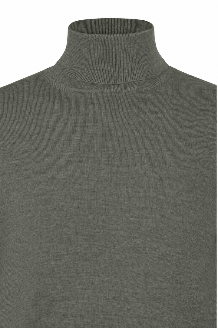Gran Sasso Merino Extrafine Polo Trui – Grijs-100% wol-HEREN TRUIEN & VESTEN-Grijs