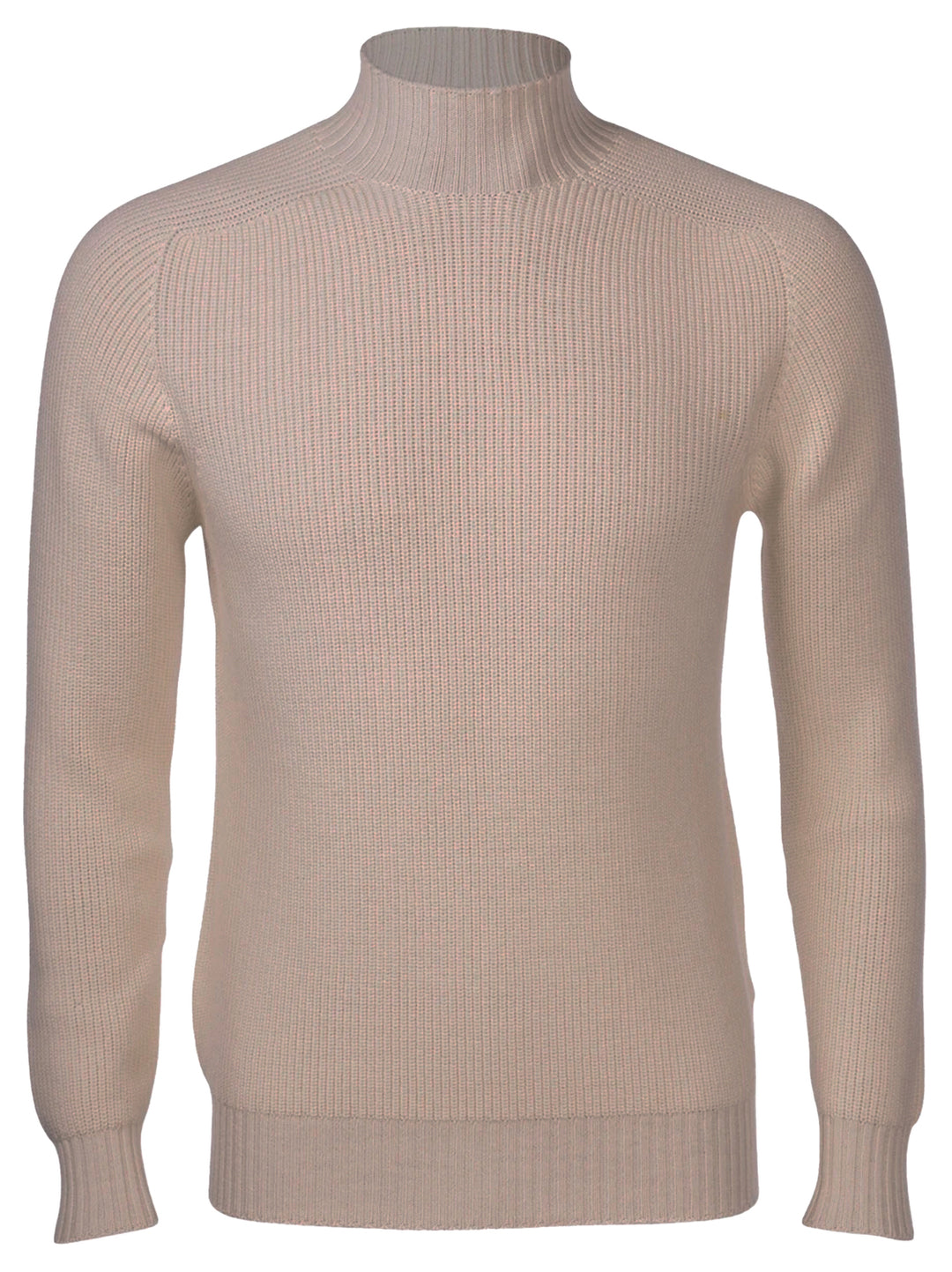 Gran Sasso mockneck pullover beige-100% Virgin wool-HEREN TRUIEN & VESTEN-Beige