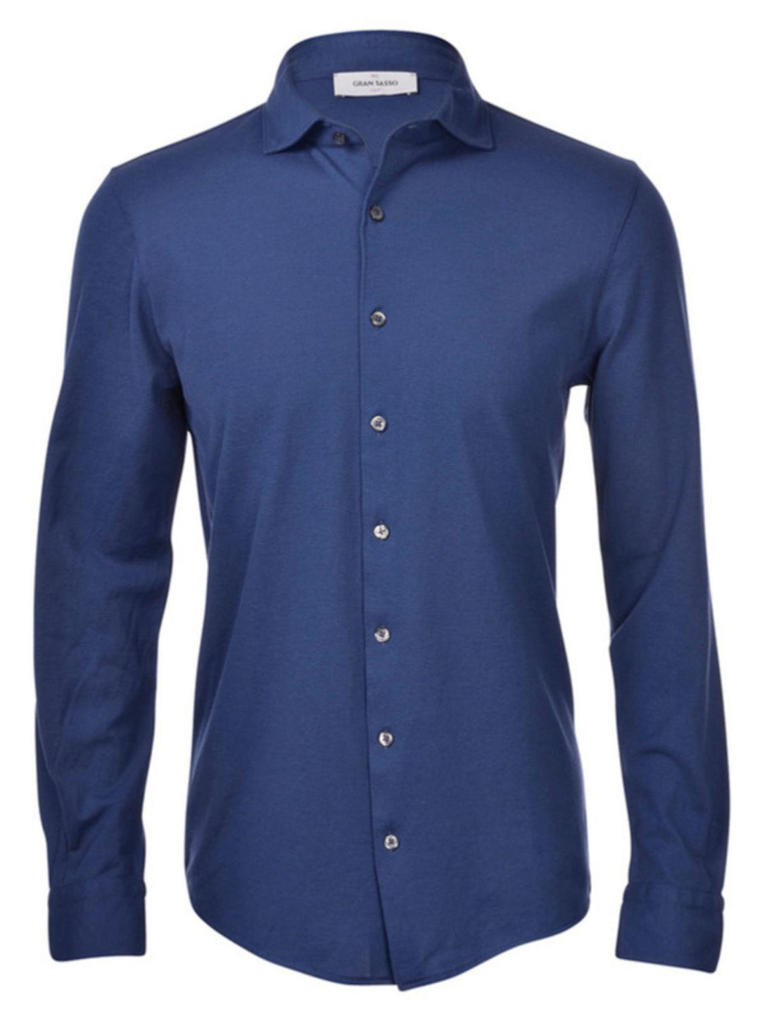 Gran Sasso overhemd blauw-100% katoen-HEREN SHIRTS-Blauw