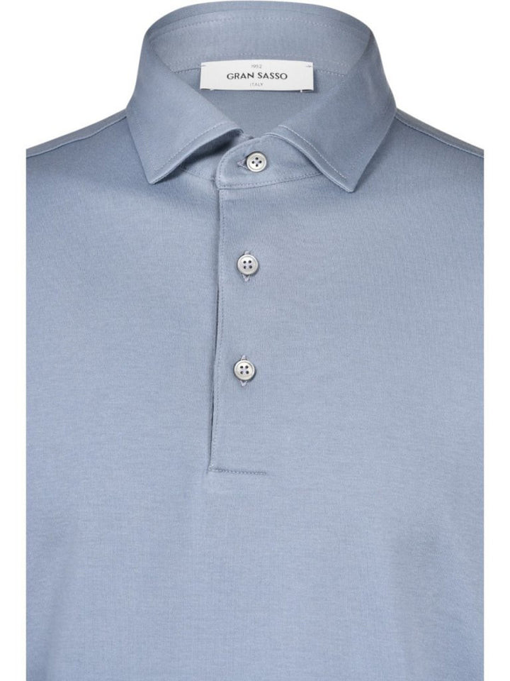 Gran Sasso Polo – Blauw-100% katoen-HEREN POLO'S & T-SHIRTS-Blauw