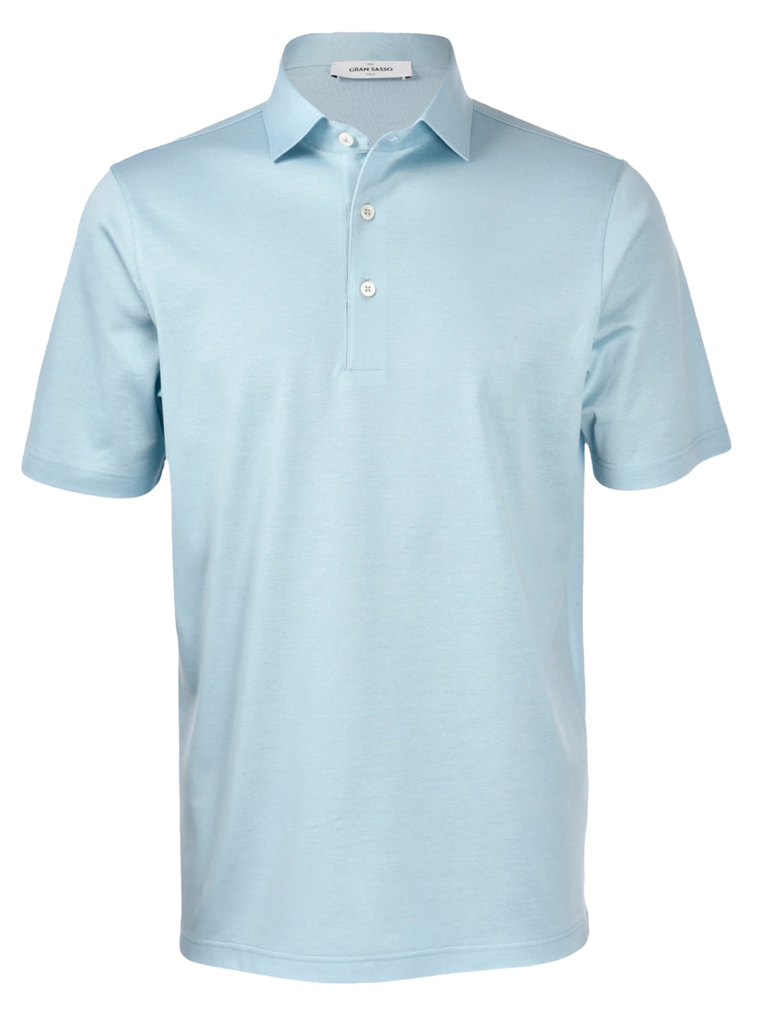 Gran Sasso Polo Gemerceriseerd Katoen-100% katoen-HEREN POLO'S & T-SHIRTS-Blauw