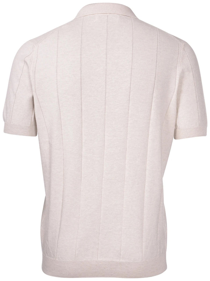 Gran Sasso Polo Korte Mouw -100% Katoen-HEREN POLO'S & T-SHIRTS-Beige