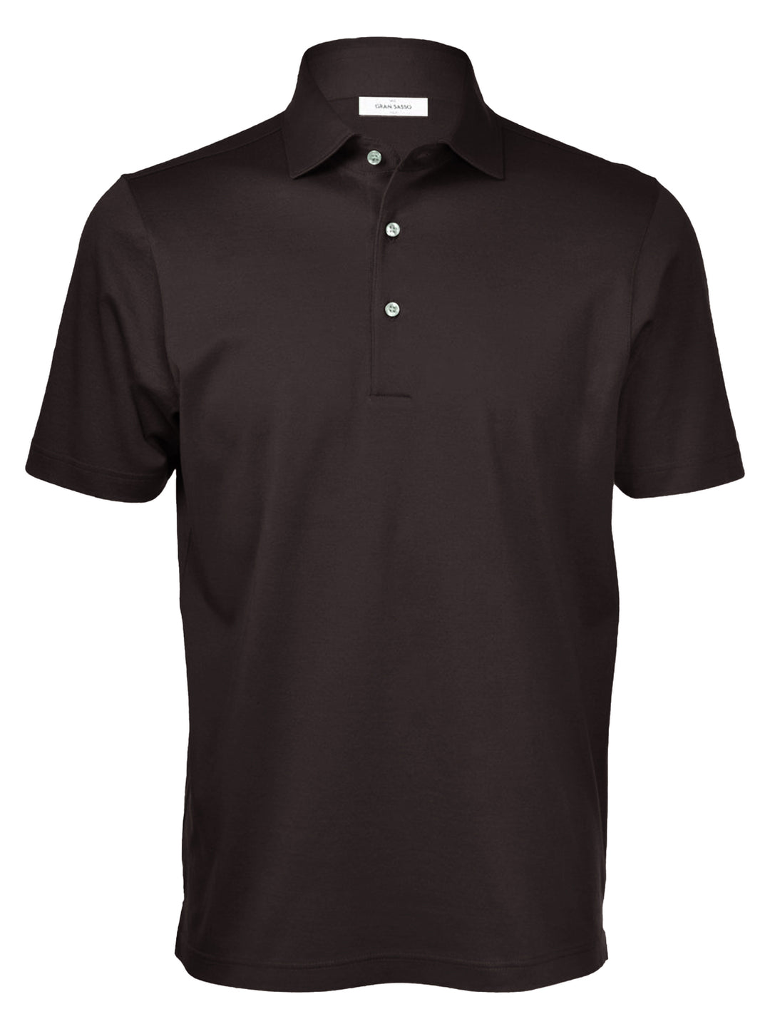 Gran Sasso polo korte mouw -100% katoen-HEREN POLO'S & T-SHIRTS-Bruin