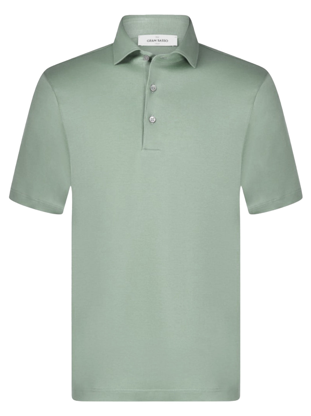 Gran Sasso Polo Pima Katoen Interlock Jersey-100% katoen-HEREN POLO'S & T-SHIRTS-Groen