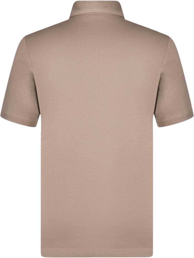 Gran Sasso Polo van Pima Katoen Interlock Jersey-100% katoen-HEREN POLO'S & T-SHIRTS-Bruin