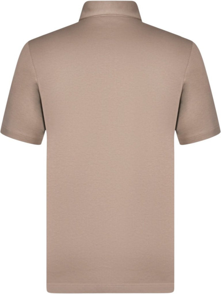 Gran Sasso Polo van Pima Katoen Interlock Jersey-100% katoen-HEREN POLO'S & T-SHIRTS-Bruin