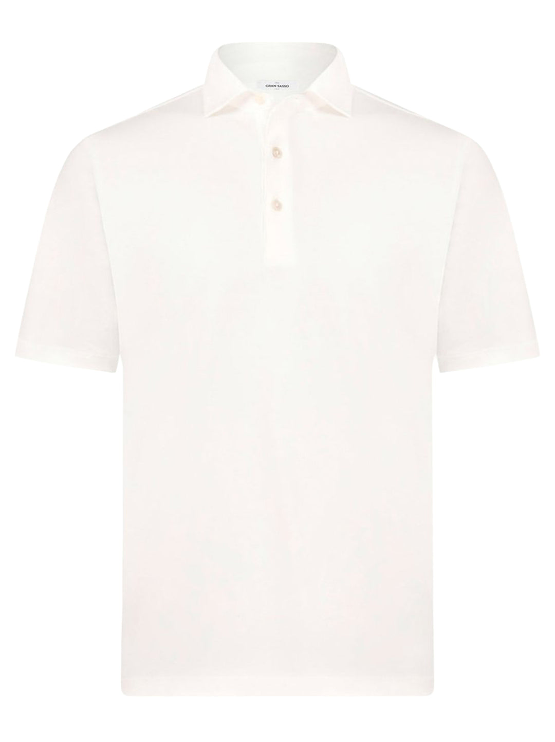  Gran Sasso Polo – Wit -100% katoen-HEREN POLO'S & T-SHIRTS-Wit