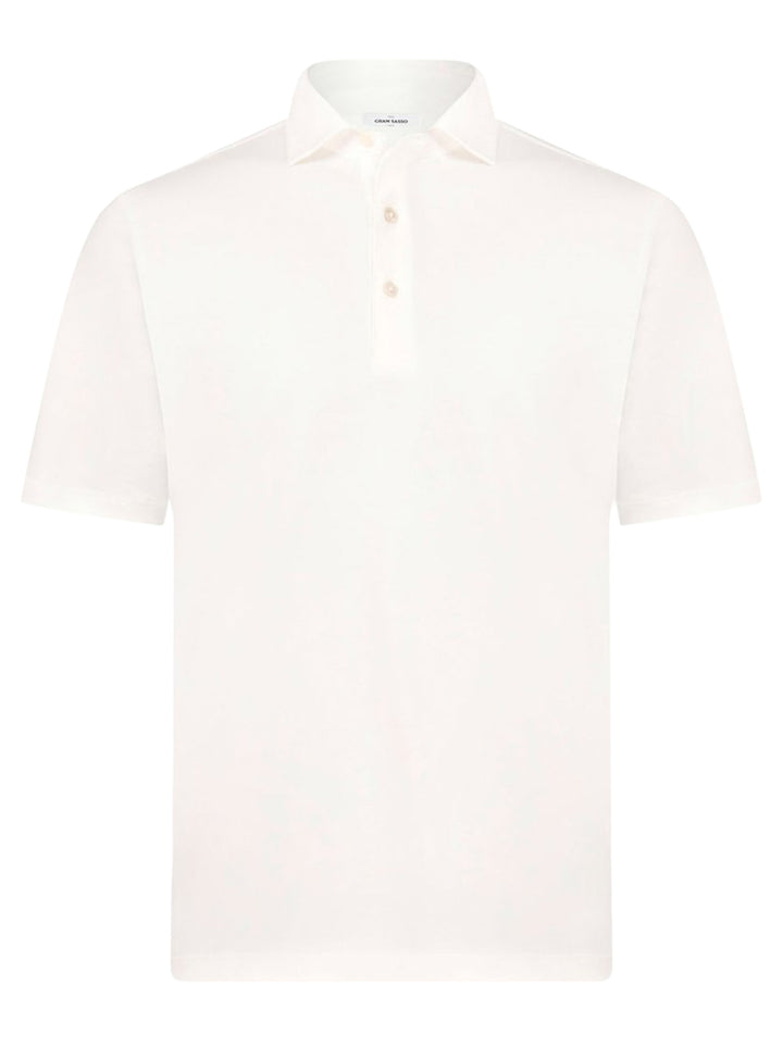  Gran Sasso Polo – Wit -100% katoen-HEREN POLO'S & T-SHIRTS-Wit