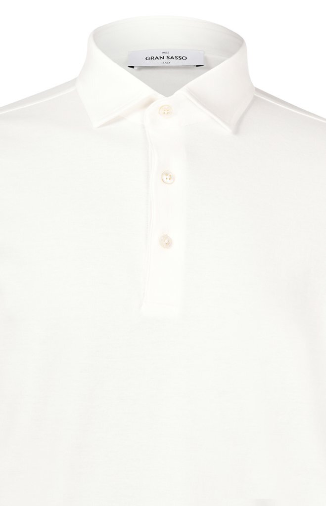  Gran Sasso Polo – Wit -100% katoen-HEREN POLO'S & T-SHIRTS-Wit