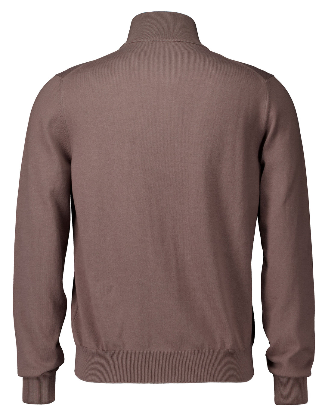 Gran Sasso Quarter Zip Trui-100% Katoen-HEREN TRUIEN & VESTEN-Bruin