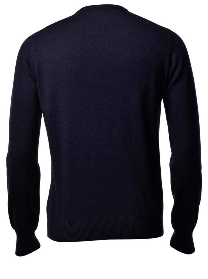 Gran Sasso ronde hals trui-100% wol-HEREN TRUIEN & VESTEN-Blauw