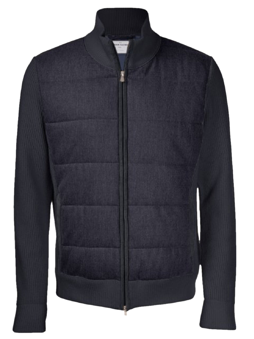 Gran Sasso Sartorial Vest met Rits – Blauw-100% wol-HEREN TRUIEN & VESTEN-Blauw