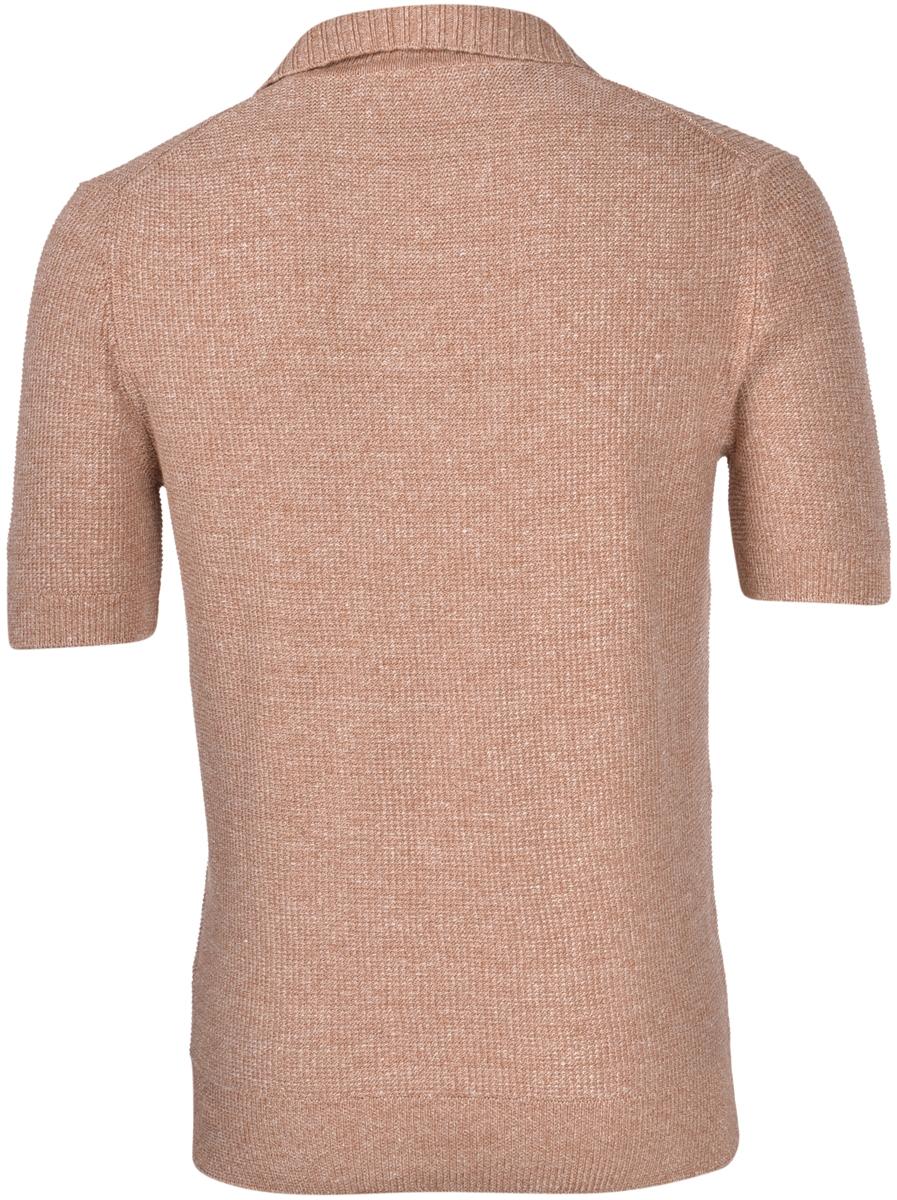 Gran Sasso skipper polo-68% linnen, 32% katoen-HEREN POLO'S & T-SHIRTS-Oranje