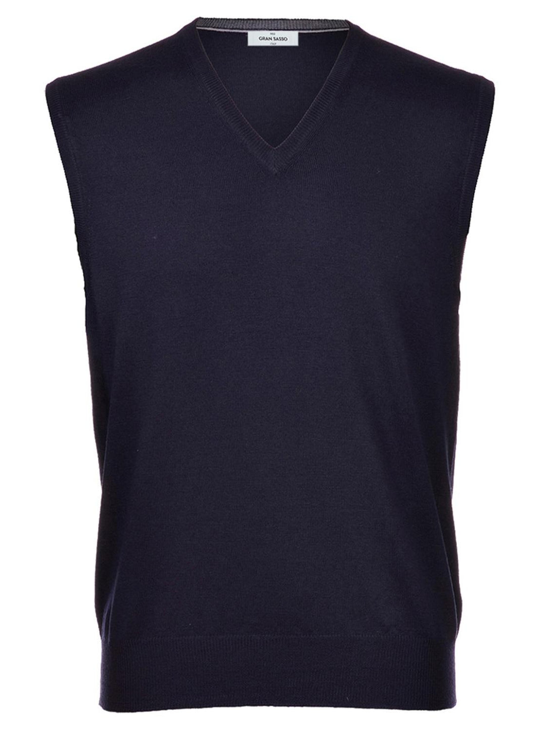 Gran Sasso slip-over blauw-100% wol-HEREN TRUIEN & VESTEN-Blauw