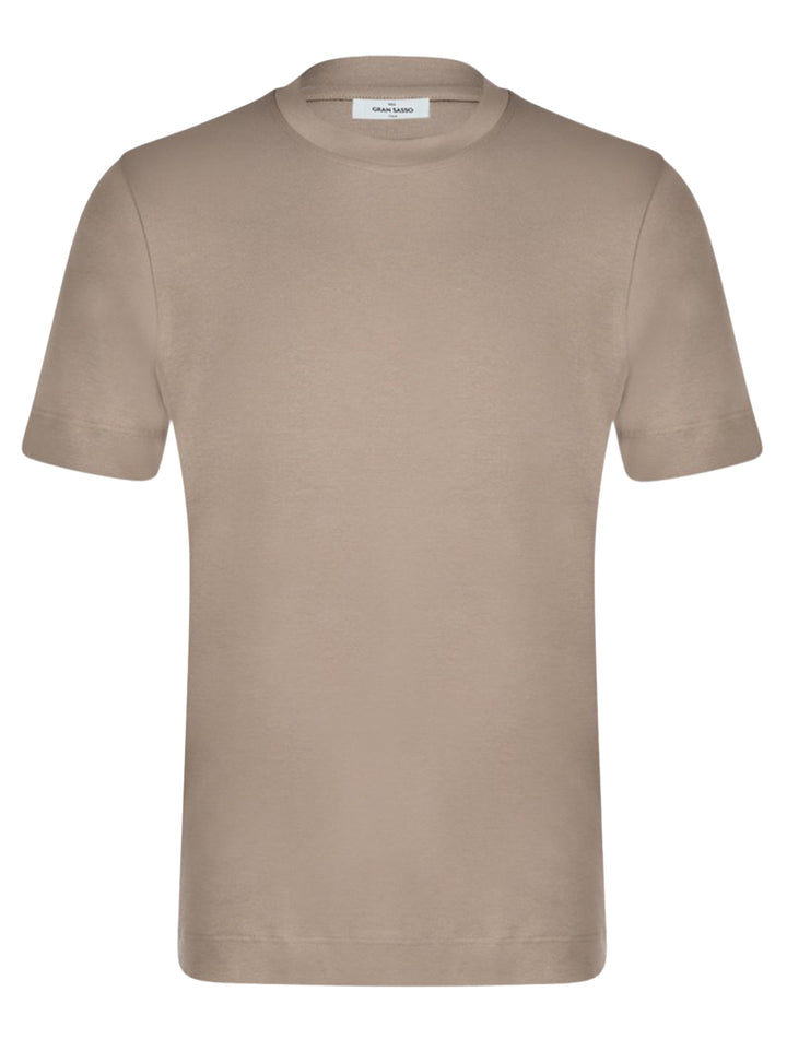 Gran Sasso T-shirt – Bruin-100% katoen-HEREN POLO'S & T-SHIRTS-Bruin