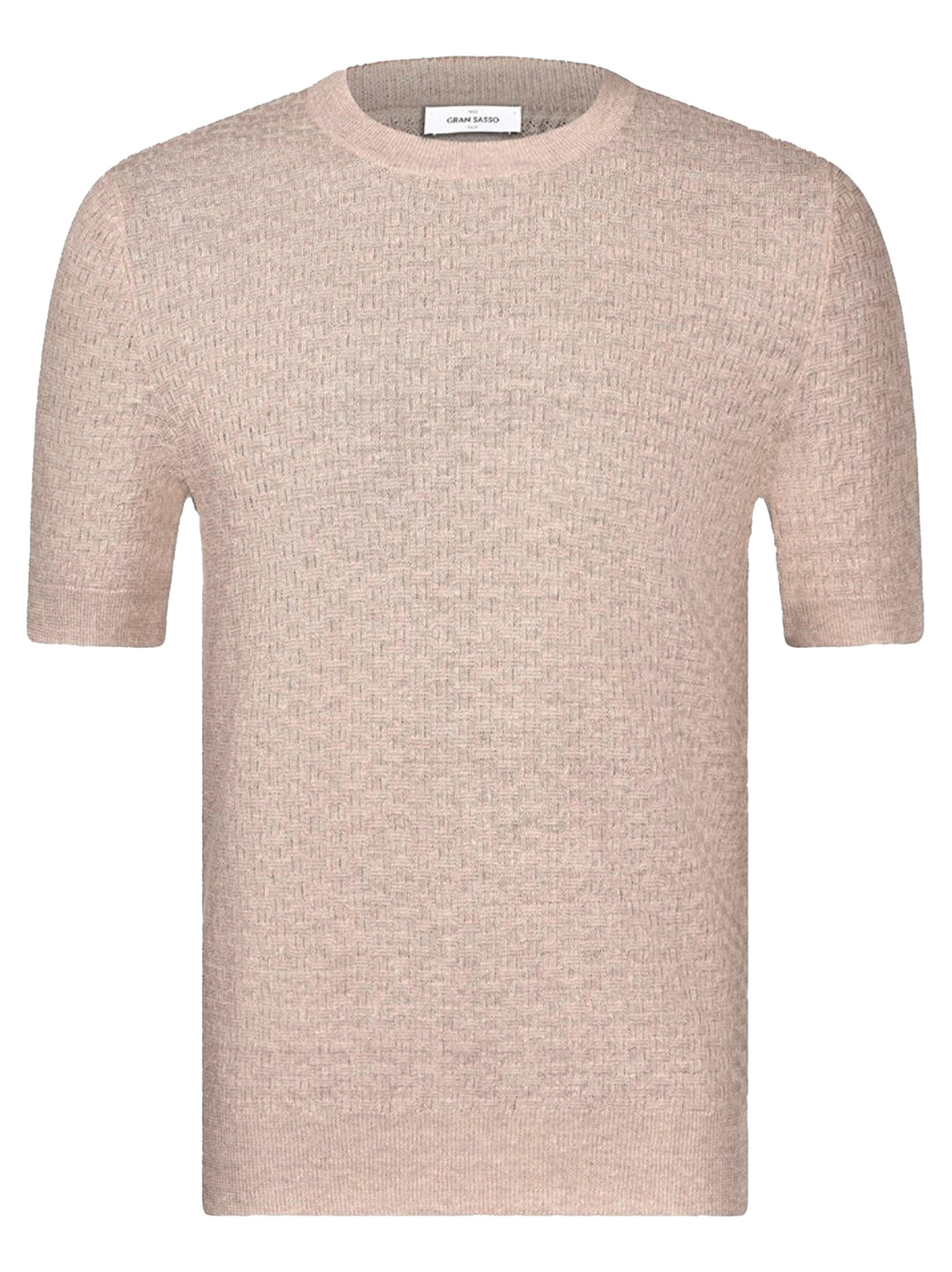 Gran Sasso T-shirt Linnen/Katoen – Beige -68% linnen, 32% katoen-HEREN POLO'S & T-SHIRTS-Beige