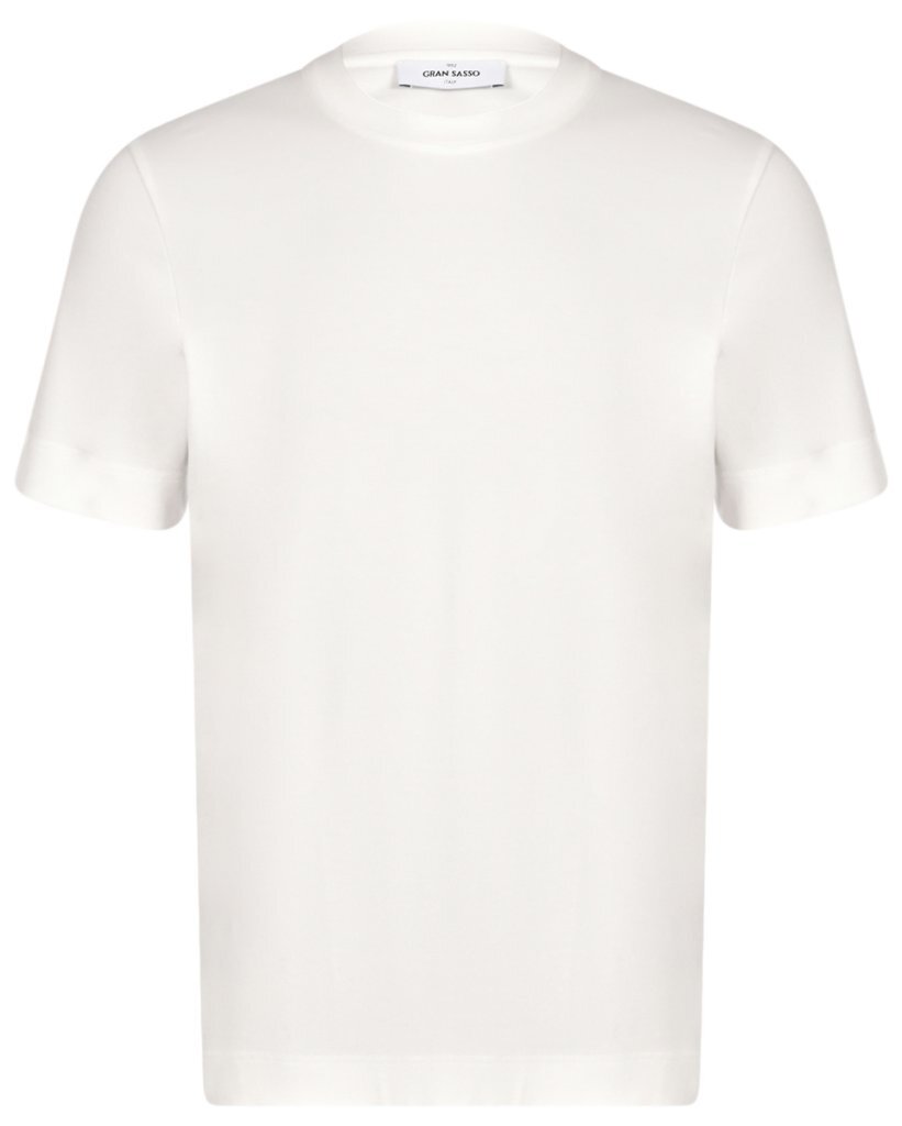 Gran Sasso T-shirt – Wit-100% katoen-HEREN POLO'S & T-SHIRTS-Wit