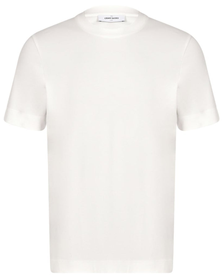 Gran Sasso T-shirt – Wit-100% katoen-HEREN POLO'S & T-SHIRTS-Wit