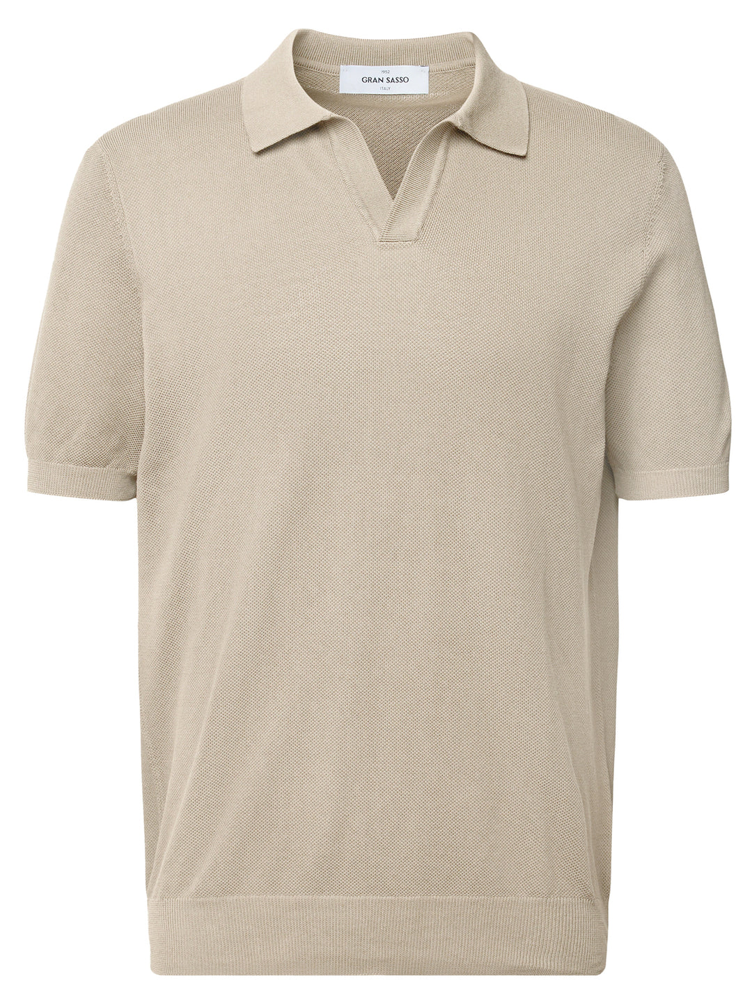 Gran Sasso Tennis Skipper Polo Knitted – Beige-100% katoen-HEREN POLO'S & T-SHIRTS-Beige