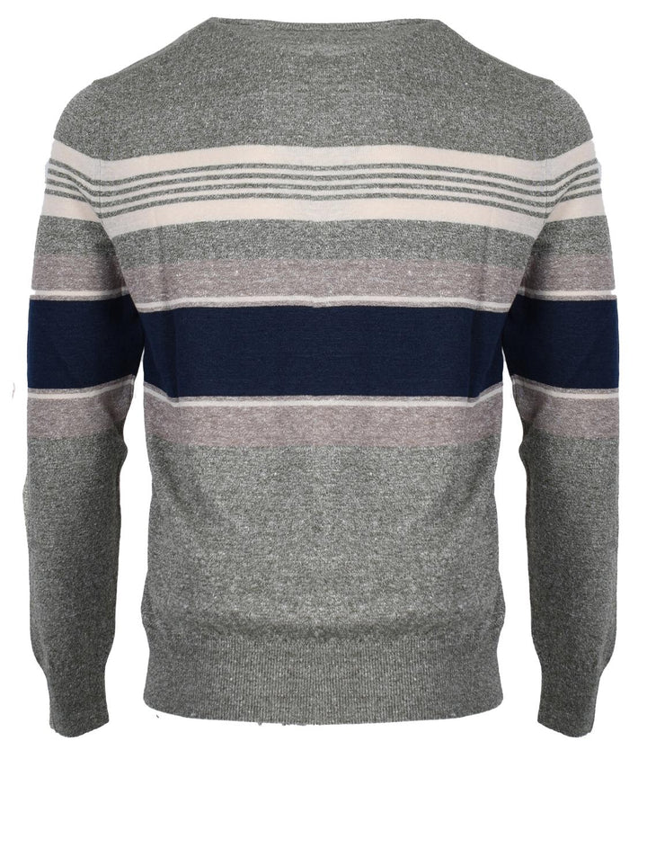 Gran Sasso trui-68% linnen, 32% katoen-HEREN TRUIEN & VESTEN-Groen