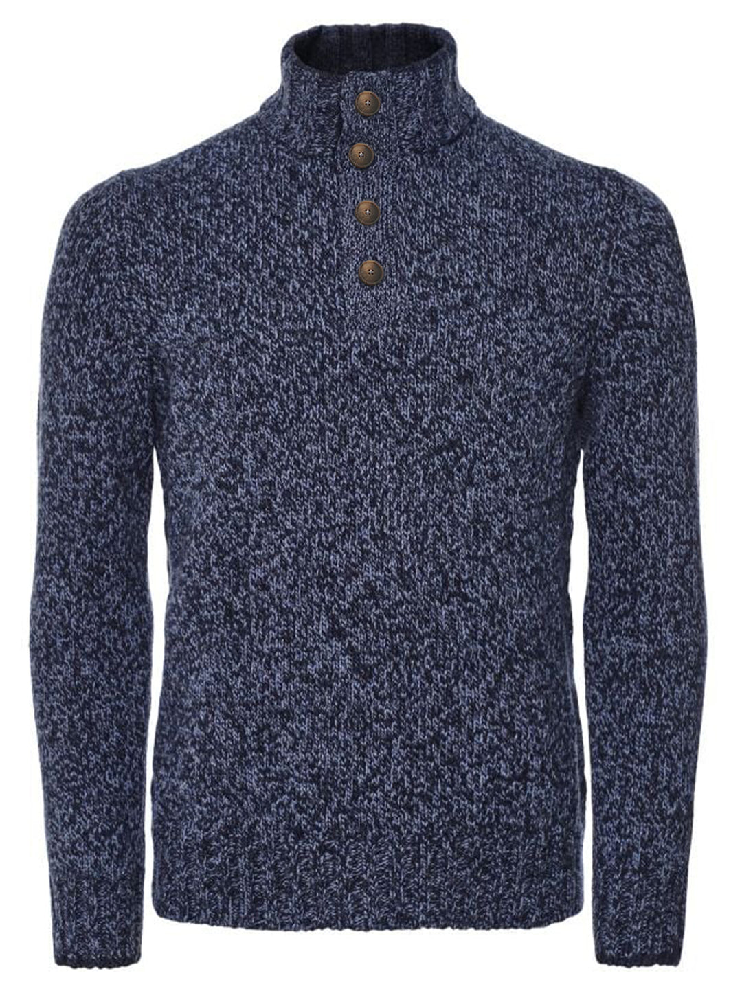 Gran Sasso Trui – Blauw-100% wol-HEREN TRUIEN & VESTEN-Blauw