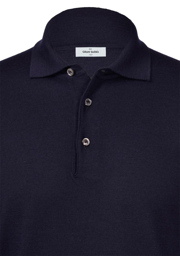 Gran Sasso trui polokraag-100% wol-HEREN TRUIEN & VESTEN-Blauw