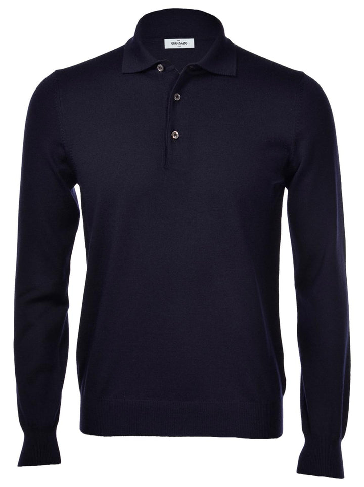 Gran Sasso trui polokraag-100% wol-HEREN TRUIEN & VESTEN-Blauw