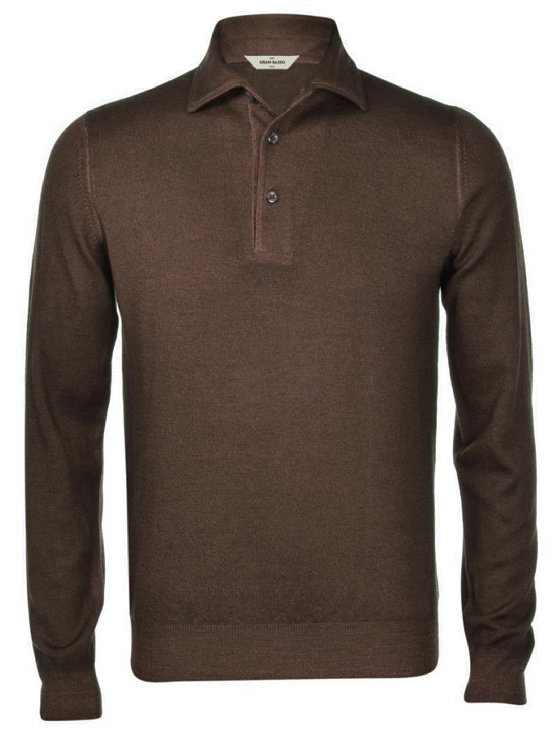Gran Sasso trui polokraag-100% wol-HEREN TRUIEN & VESTEN-Bruin