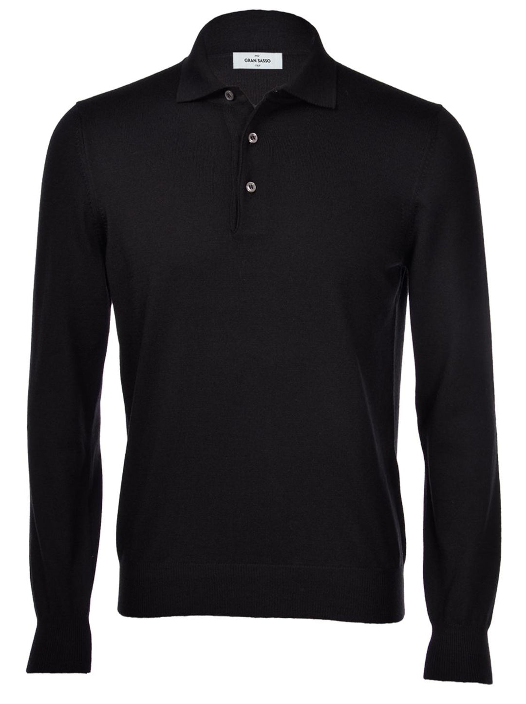 Gran Sasso trui polokraag-100% wol-HEREN TRUIEN & VESTEN-Zwart