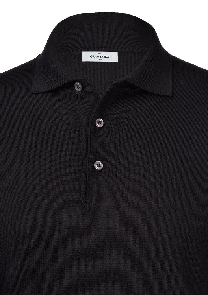 Gran Sasso trui polokraag-100% wol-HEREN TRUIEN & VESTEN-Zwart