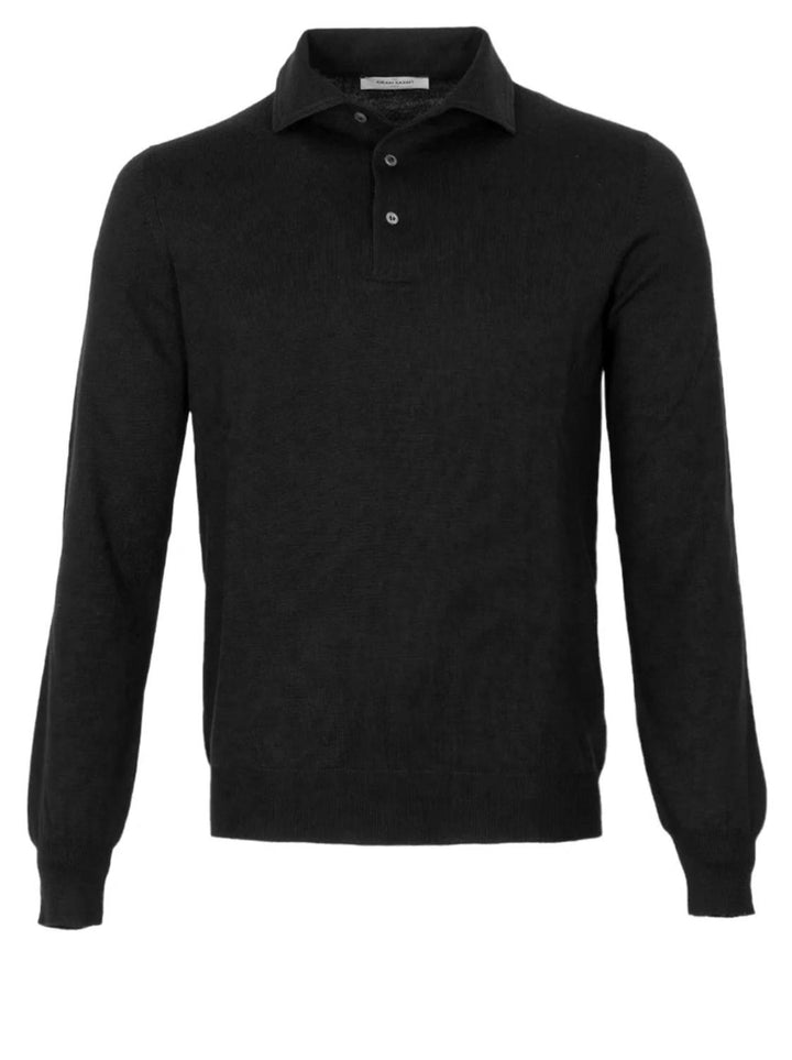 Gran Sasso trui polokraag-100% wol-HEREN TRUIEN & VESTEN-Zwart