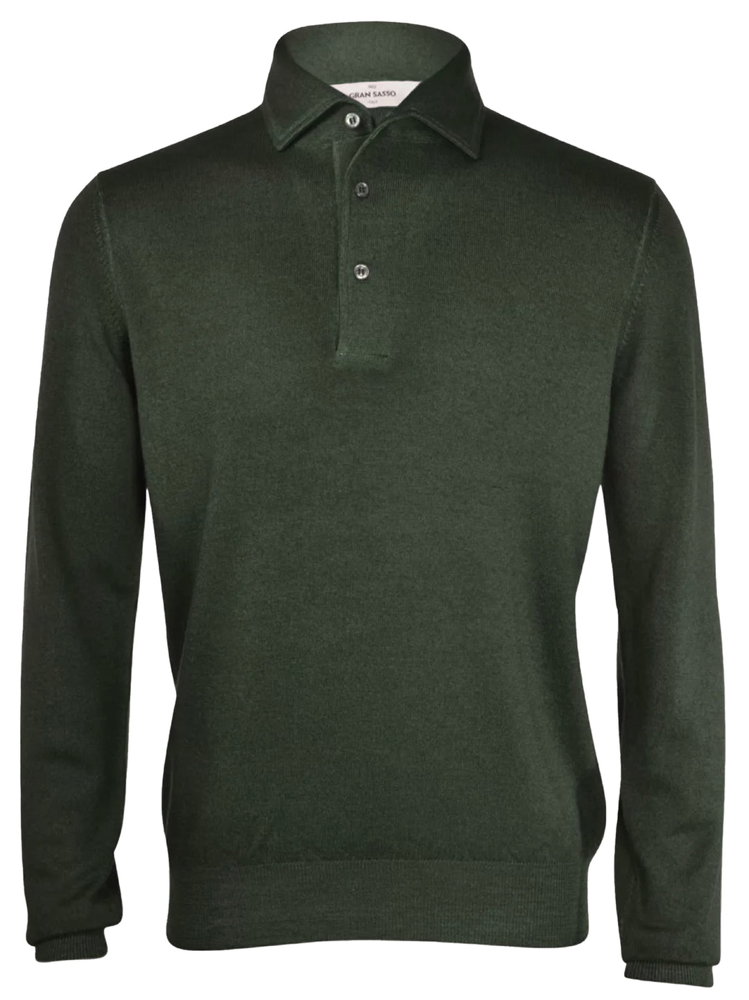 Gran Sasso Trui Polokraag – Groen-100% virginwol-HEREN POLO'S & T-SHIRTS-Groen